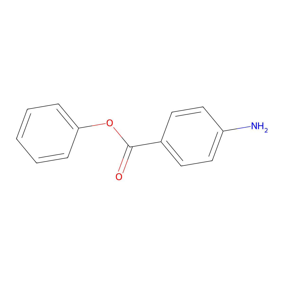 Phenyl 4-aminobenzoate molecular structure, CAS 10268-70-9
