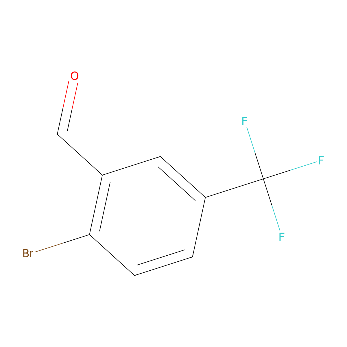 2-Bromo-5-(trifluoromethyl)benzaldehyde molecular structure, CAS 102684-91-3