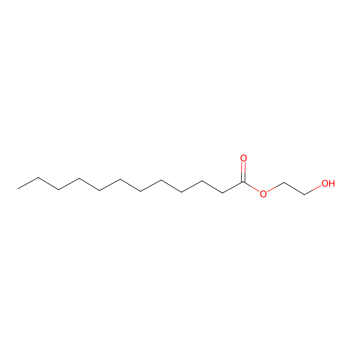 Polyethylene glycol monolaurate molecular structure, CAS 102685-35-8