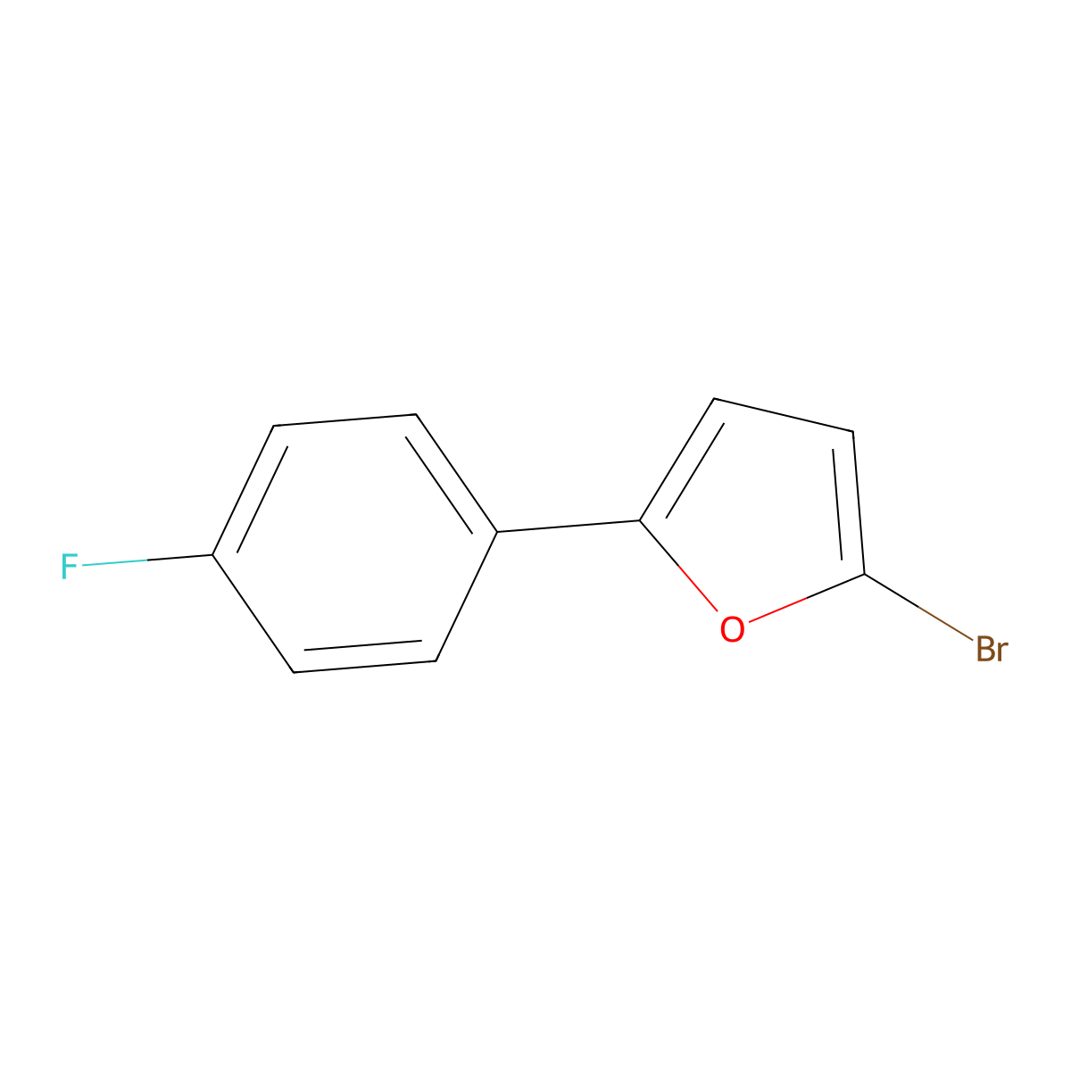 2-Bromo-5-(4-fluorophenyl)furan molecular structure, CAS 1026858-94-5