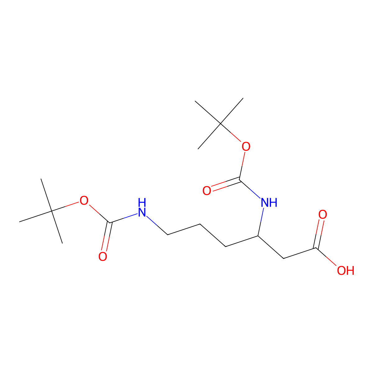 (3r)-3,6-Bis({[(tert-butoxy)carbonyl]amino})hexanoic acid molecular structure, CAS 102686-48-6