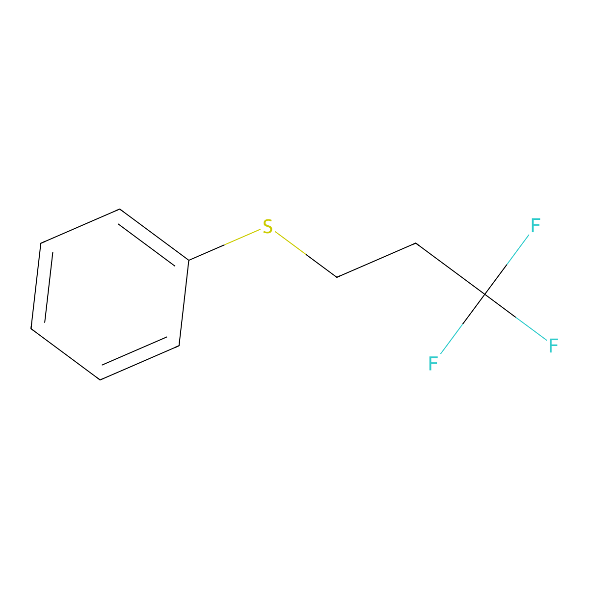 [(3,3,3-Trifluoropropyl)sulfanyl]benzene molecular structure, CAS 102687-64-9