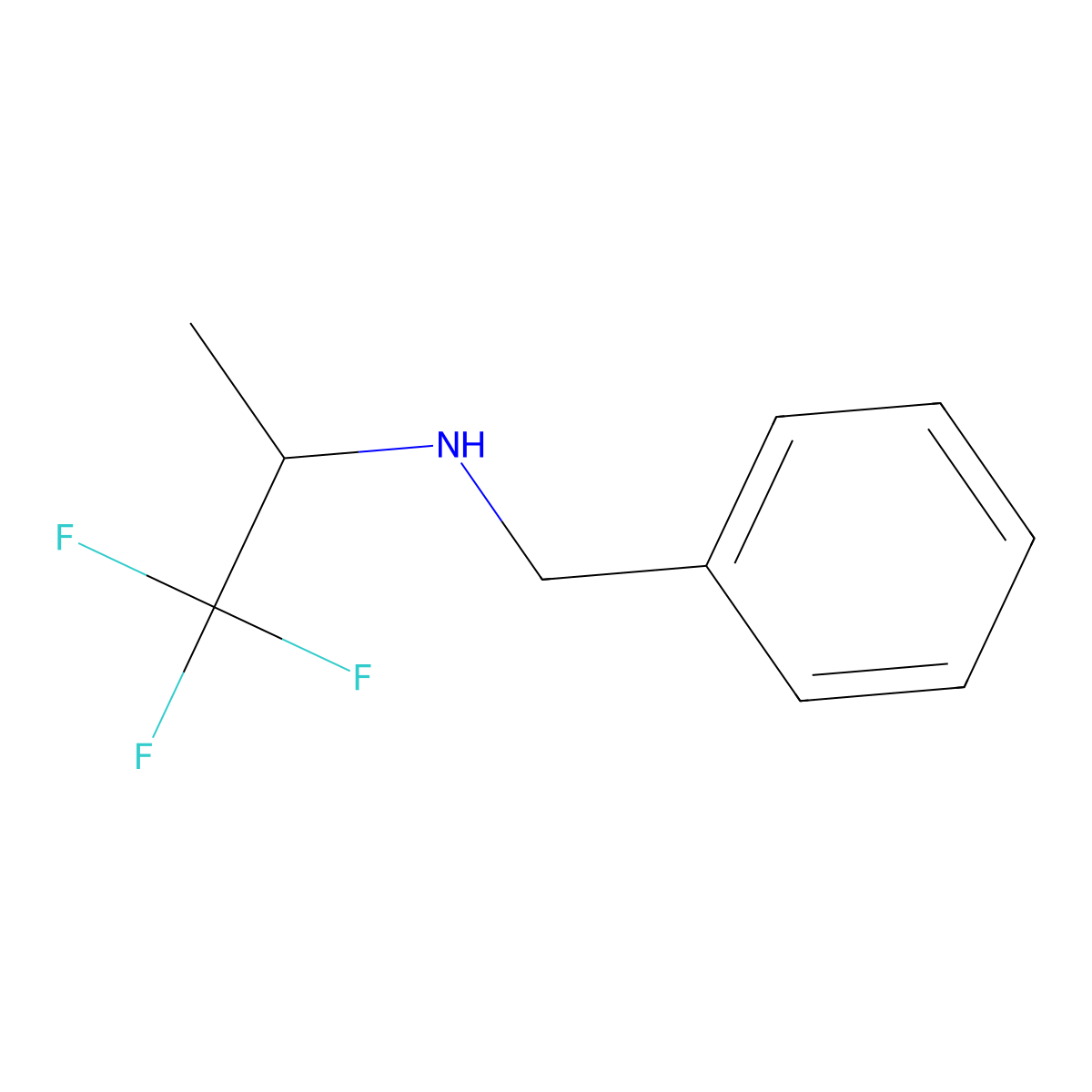 N-(2,2,2-Trifluoro-1-methylethyl)benzenemethanamine molecular structure, CAS 102687-81-0