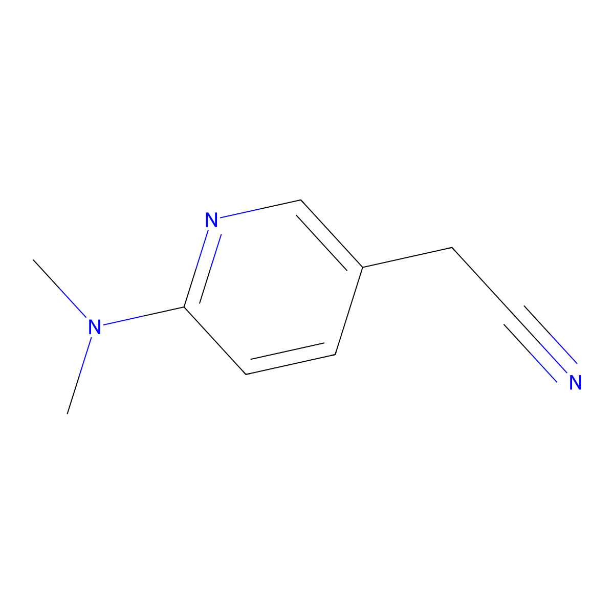 2-(6-(Dimethylamino)pyridin-3-YL)acetonitrile molecular structure, CAS 1026876-69-6