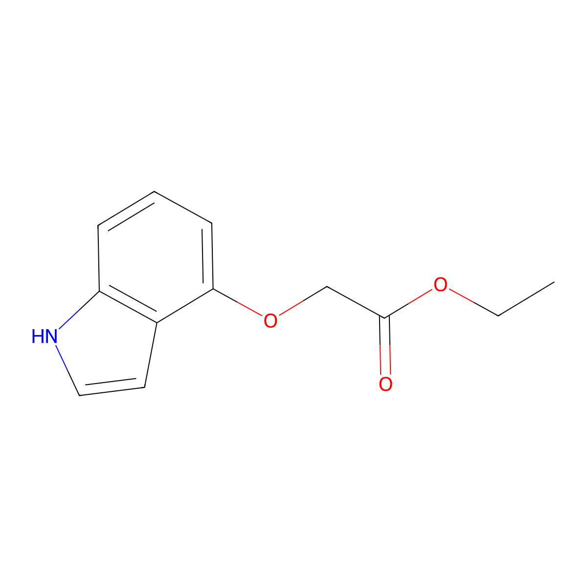 Acetic acid, 2-(1H-indol-4-yloxy)-, ethyl ester molecular structure, CAS 1026891-74-6