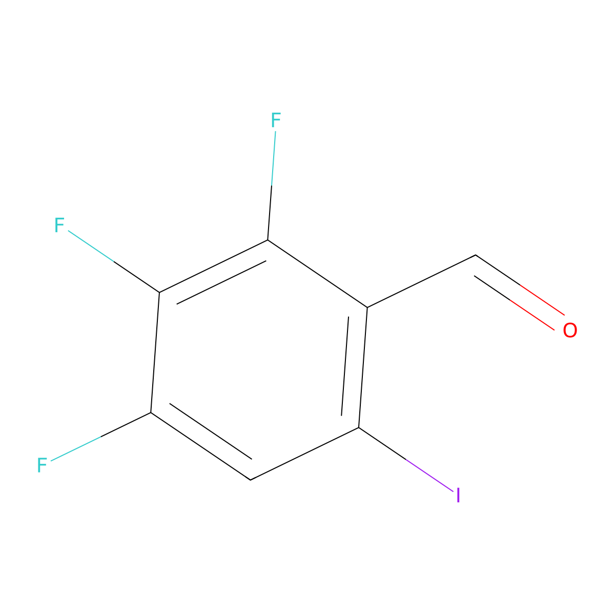 2,3,4-Trifluoro-6-iodobenzaldehyde molecular structure, CAS 1026898-78-1