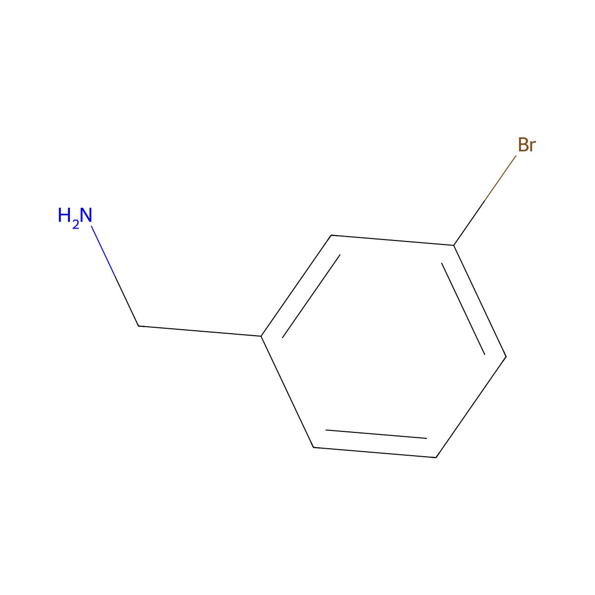 Benzenemethanamine, 3-bromo- molecular structure, CAS 10269-01-9