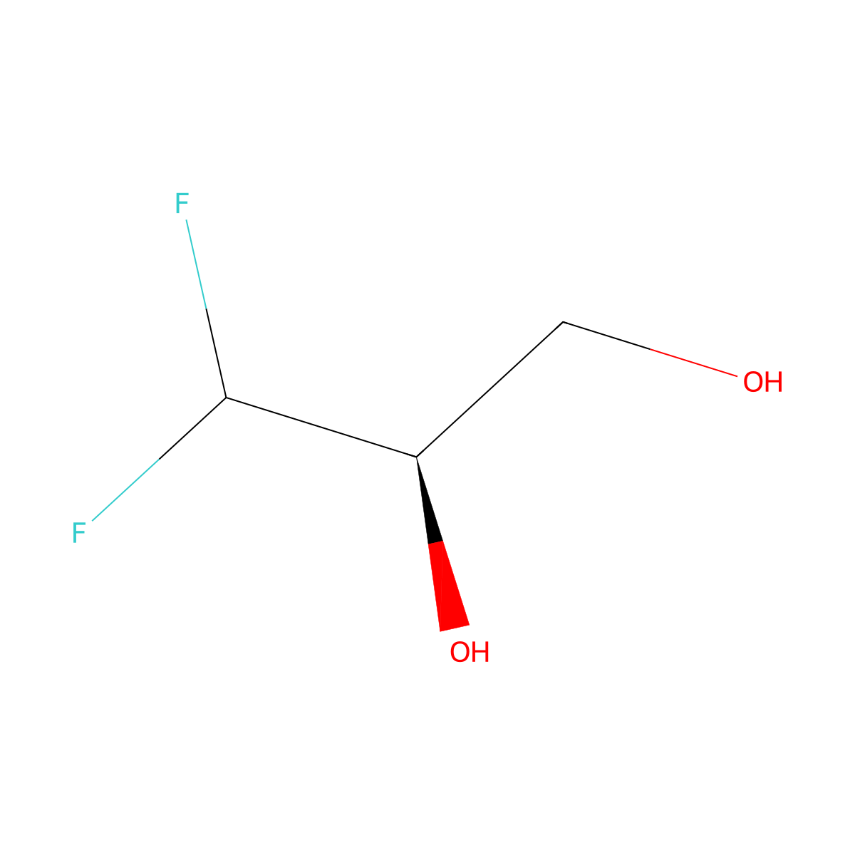 (2R)-3,3-difluoropropane-1,2-diol molecular structure, CAS 1026908-13-3