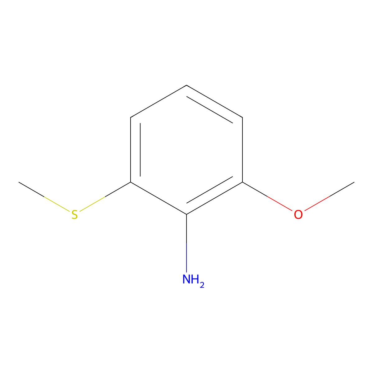 2-Methoxy-6-(methylsulfanyl)aniline molecular structure, CAS 1026915-82-1