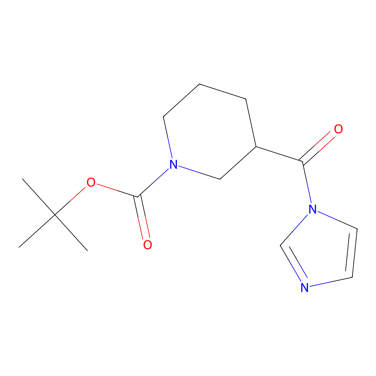 tert-butyl 3-(1H-imidazol-1-ylcarbonyl)piperidine-1-carboxylate molecular structure, CAS 1026919-54-9