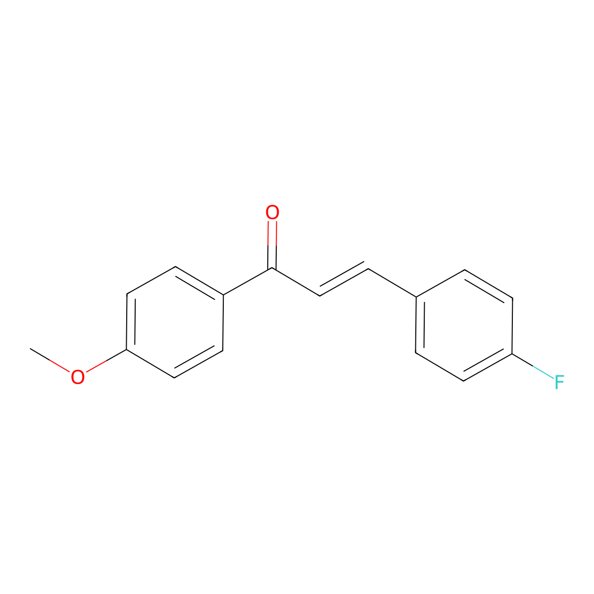 3-(4-Fluorophenyl)-1-(4-methoxyphenyl)prop-2-en-1-one molecular structure, CAS 102692-37-5