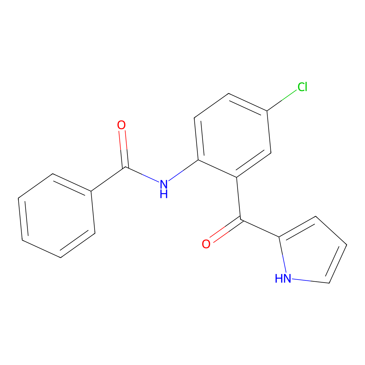 N-[4-chloro-2-(1H-pyrrole-2-carbonyl)phenyl]benzamide molecular structure, CAS 1026942-59-5