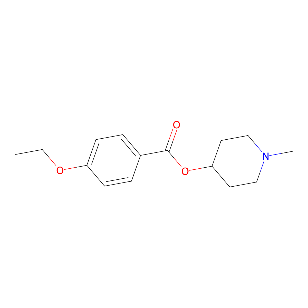 (1-Methylpiperidin-4-yl) 4-ethoxybenzoate molecular structure, CAS 102698-52-2
