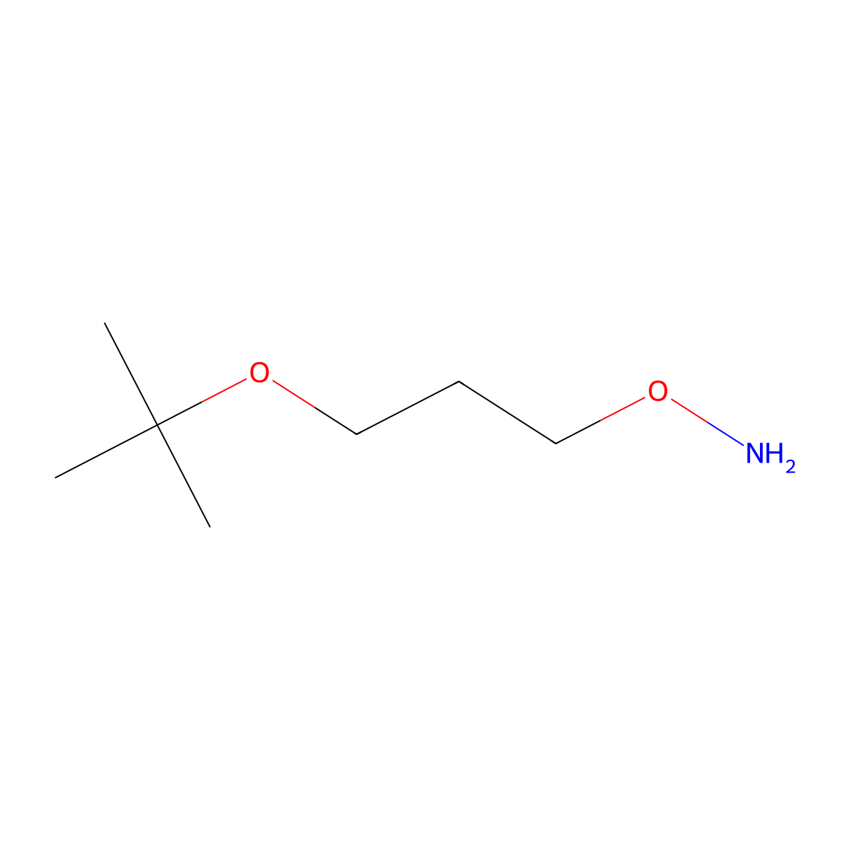 O-[3-(tert-butoxy)propyl]hydroxylamine molecular structure, CAS 1026989-91-2