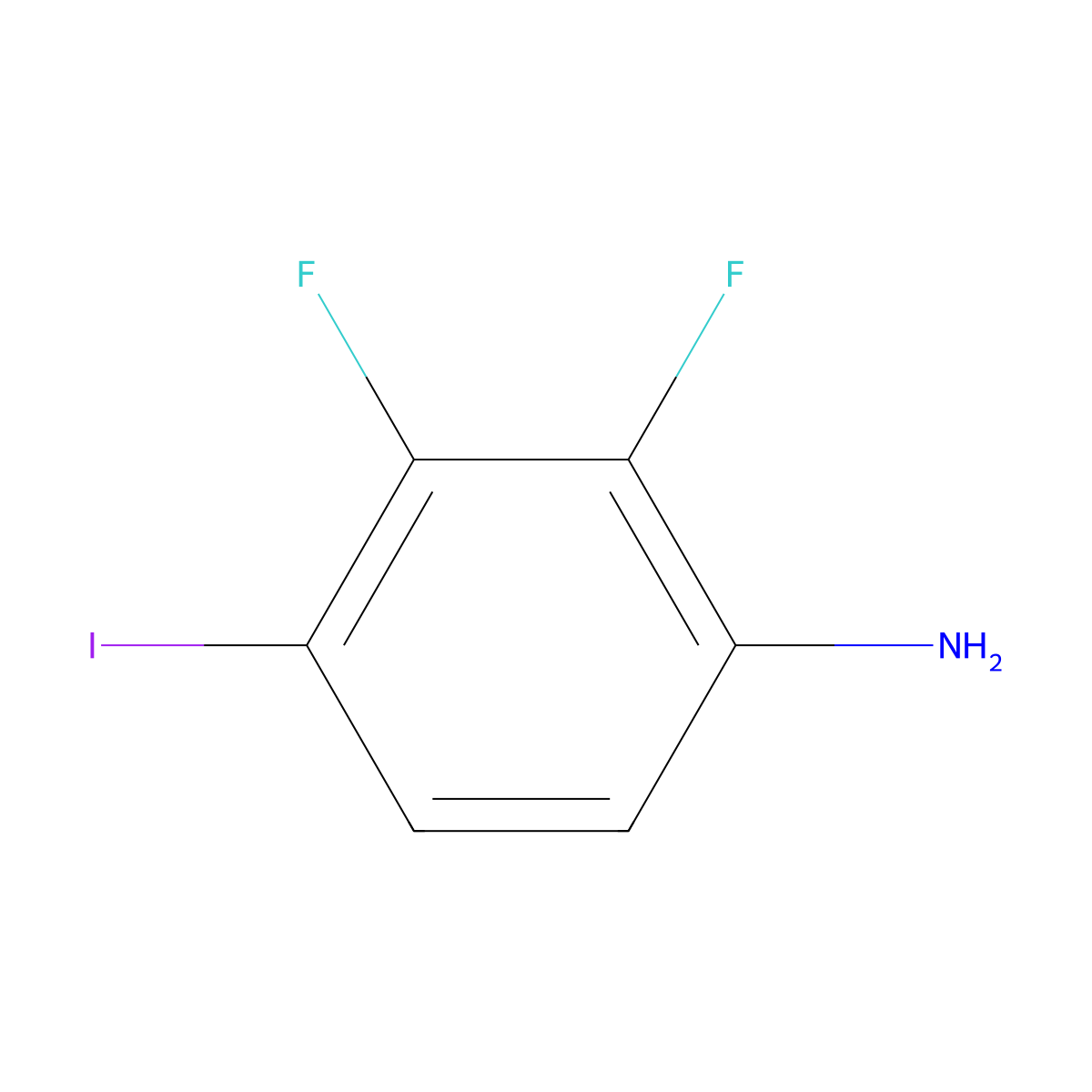 2,3-Difluoro-4-iodoaniline molecular structure, CAS 1026989-94-5