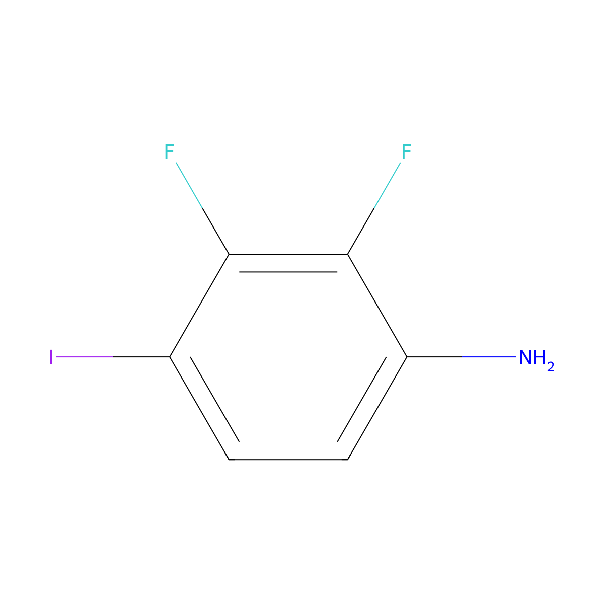 2,3-Difluoro-4-iodoaniline molecular structure, CAS 1026989-94-5
