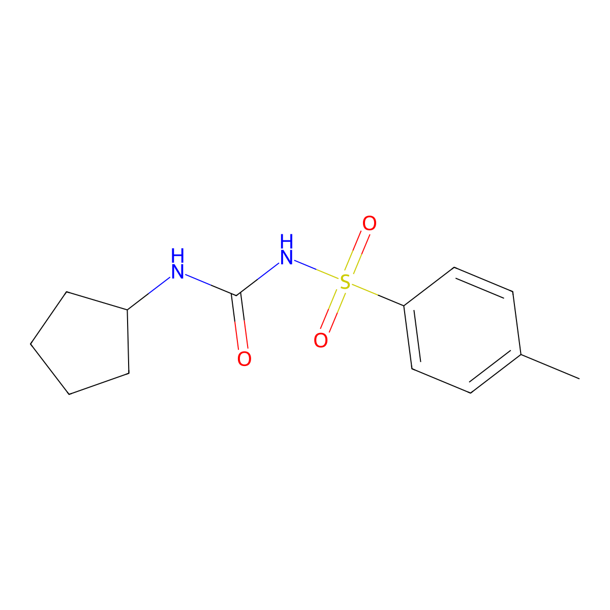 Tolpentamide molecular structure, CAS 1027-87-8