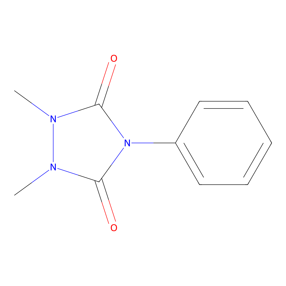 1,2-Dimethyl-4-Phenyl-1,2,4-triazolidine-3,5-dione molecular structure, CAS 10270-09-4