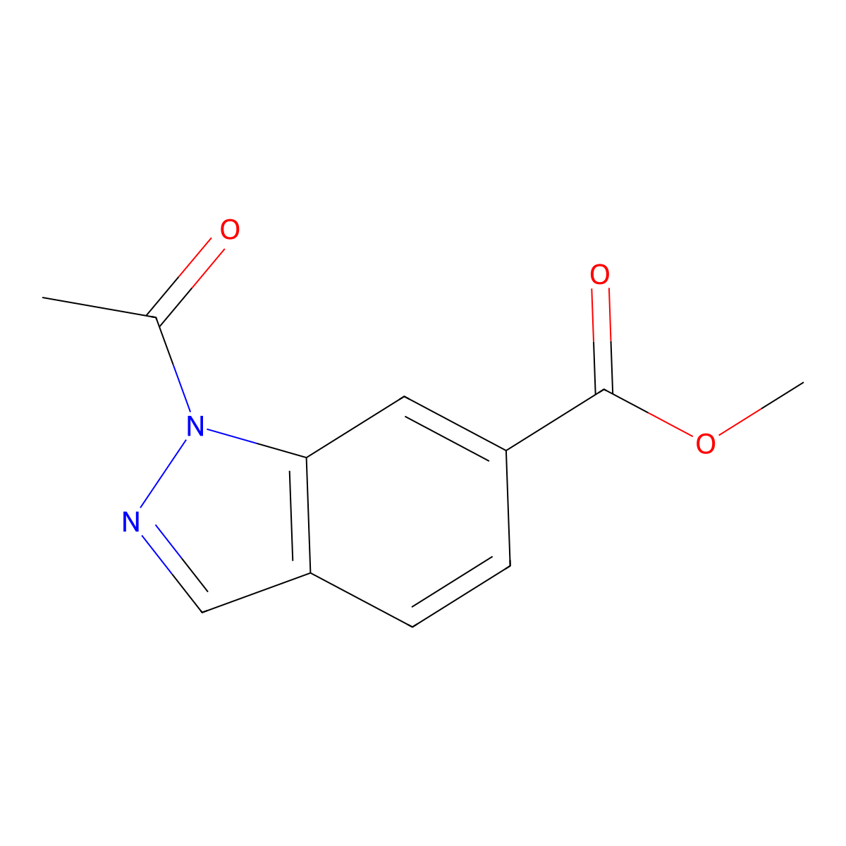 1H-Indazole-6-carboxylic acid, 1-acetyl-, methyl ester molecular structure, CAS 1027022-60-1