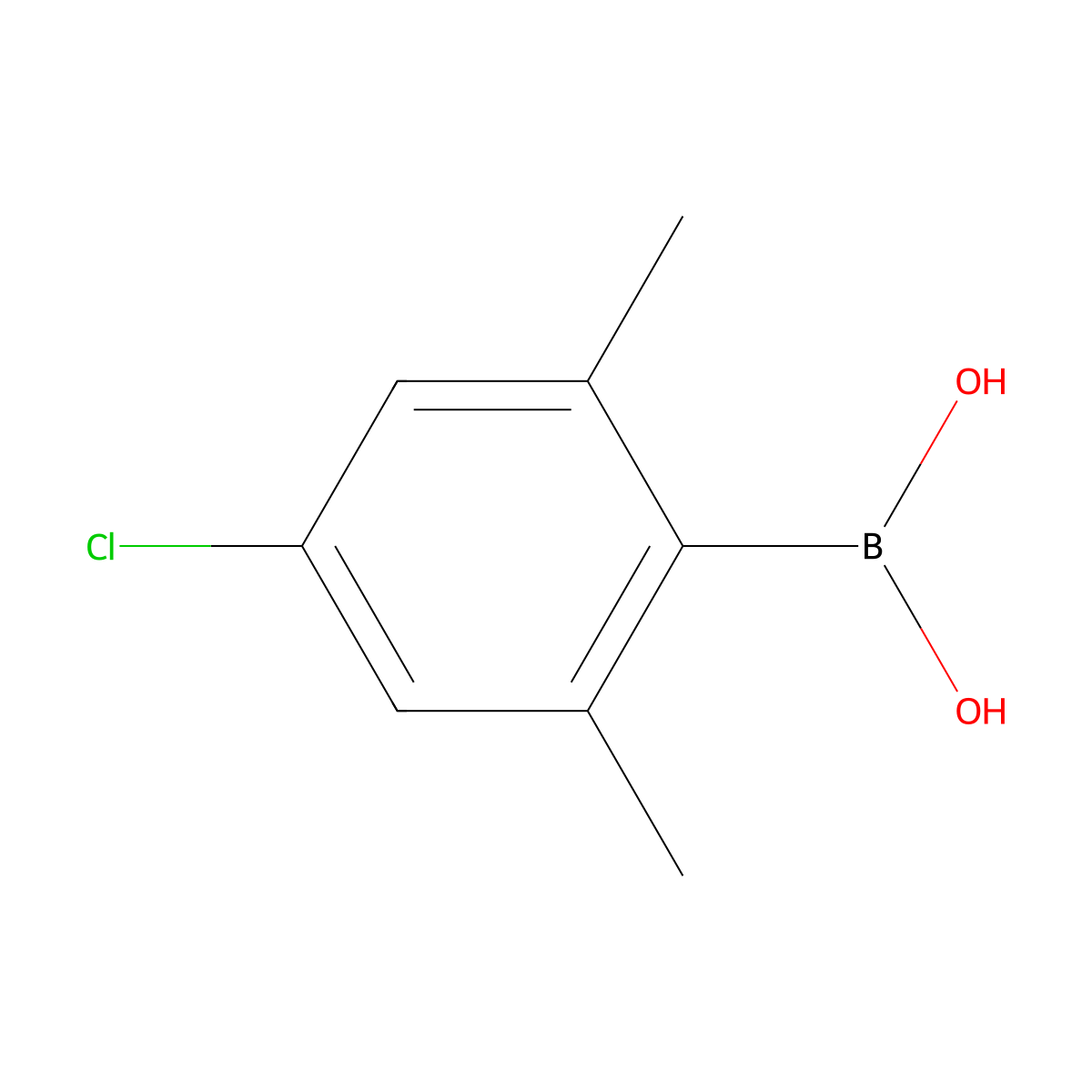 (4-Chloro-2,6-dimethylphenyl)boronic acid molecular structure, CAS 1027045-31-3