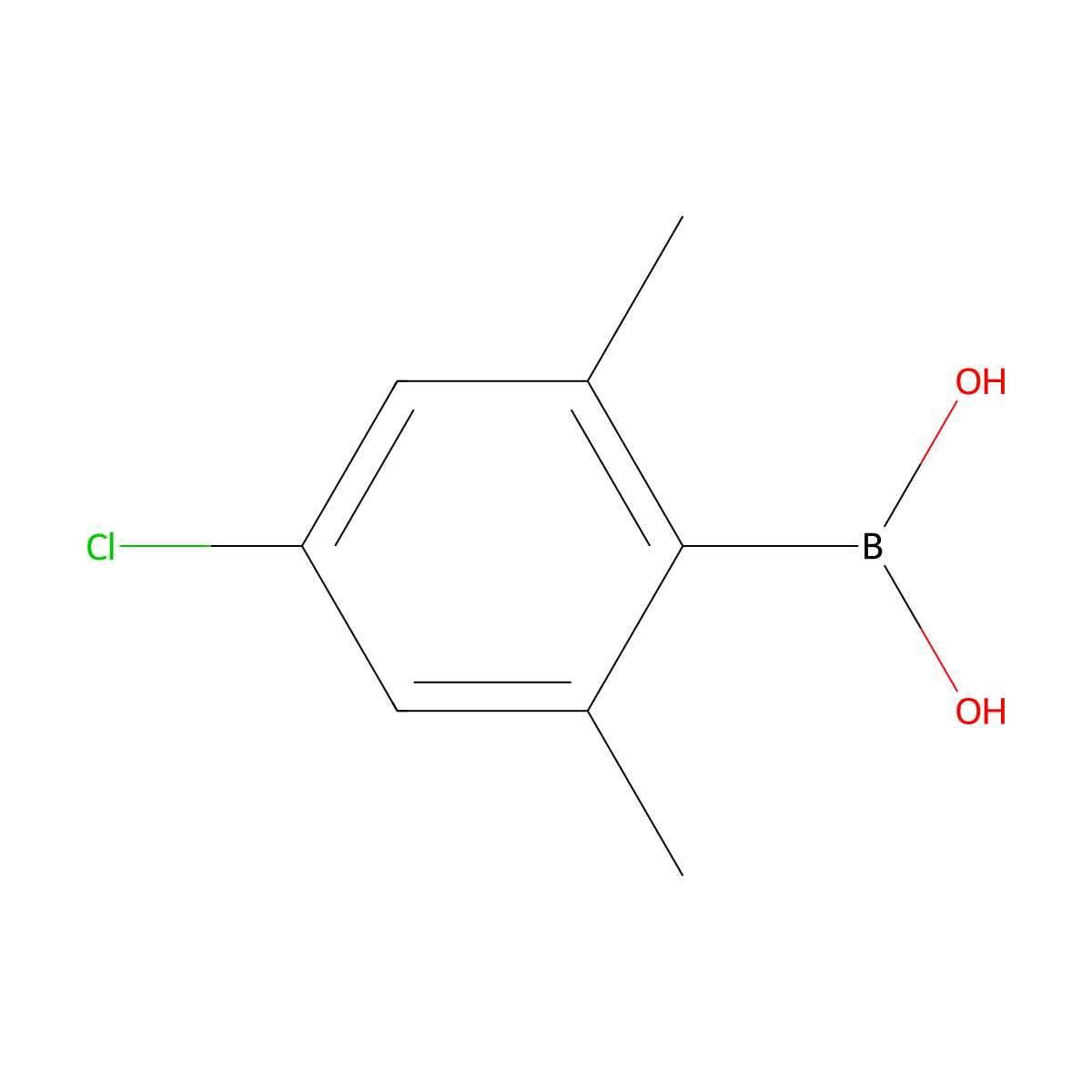 (4-Chloro-2,6-dimethylphenyl)boronic acid molecular structure, CAS 1027045-31-3