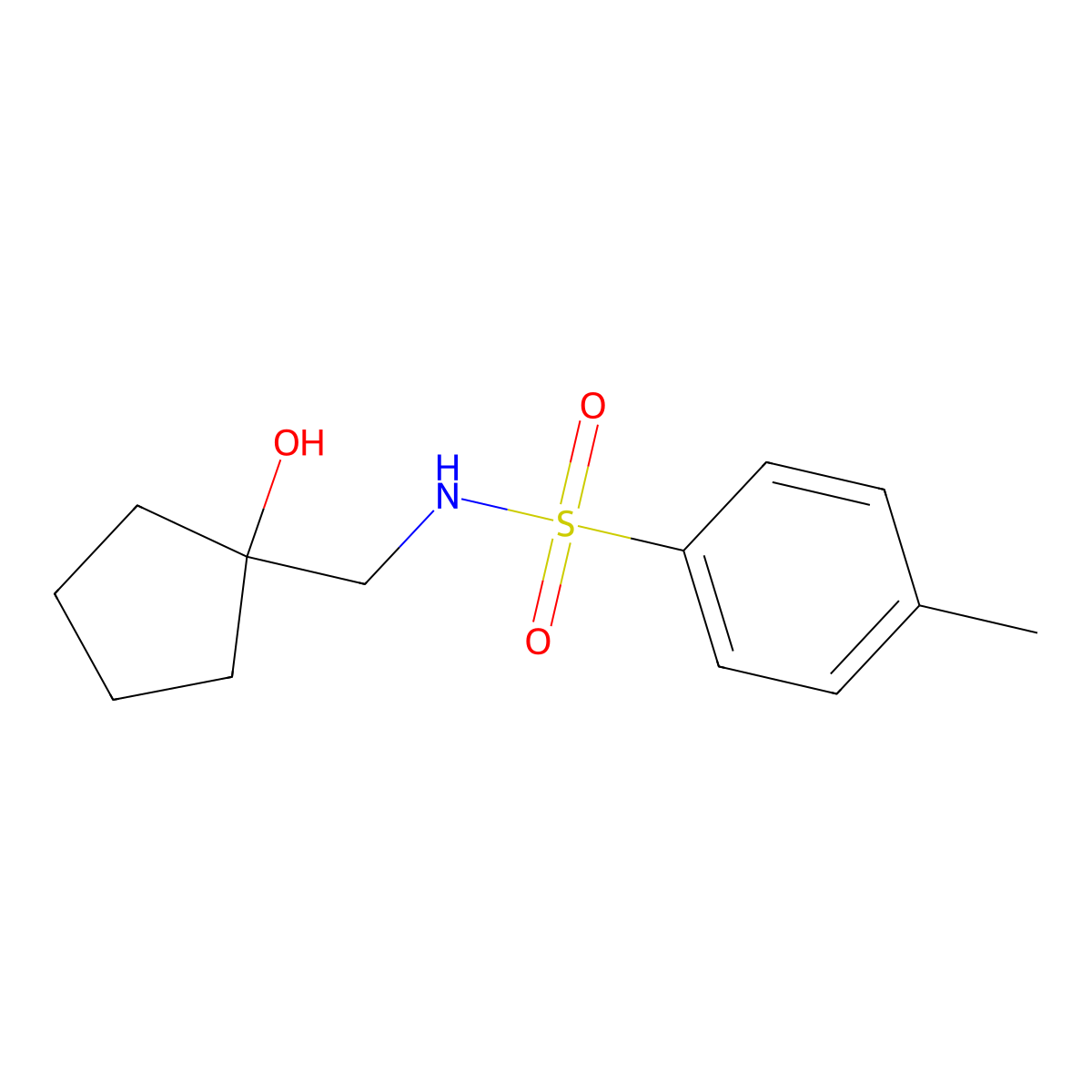 N-[(1-hydroxycyclopentyl)methyl]-4-methylbenzene-1-sulfonamide molecular structure, CAS 1027049-86-0