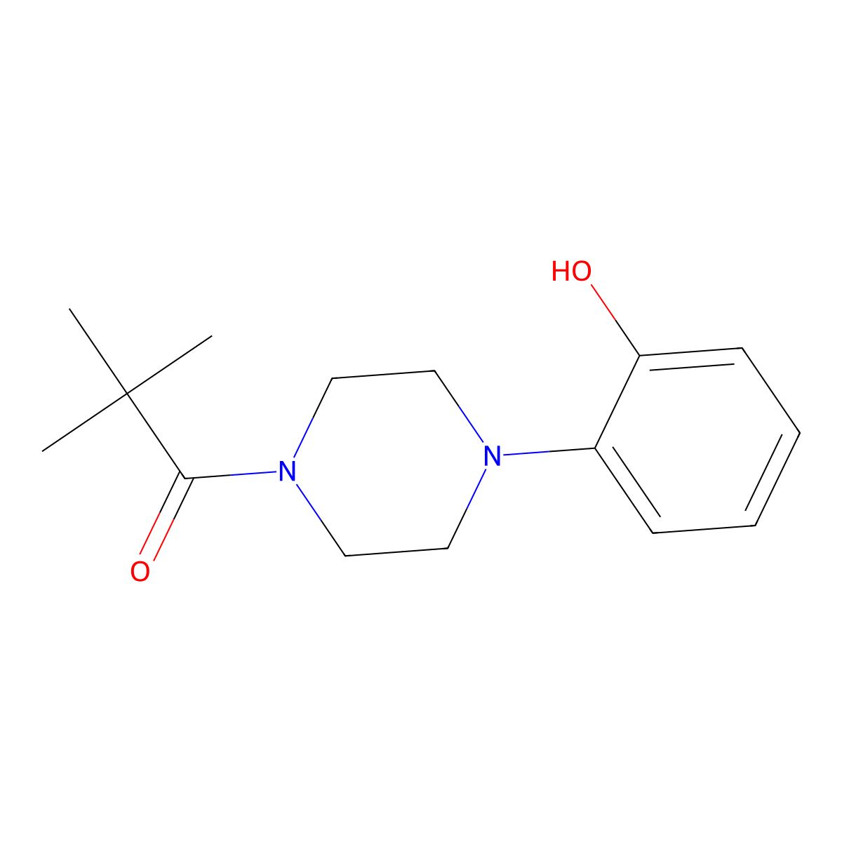 1-[4-(2-Hydroxyphenyl)piperazin-1-yl]-2,2-dimethylpropan-1-one molecular structure, CAS 1027066-16-5