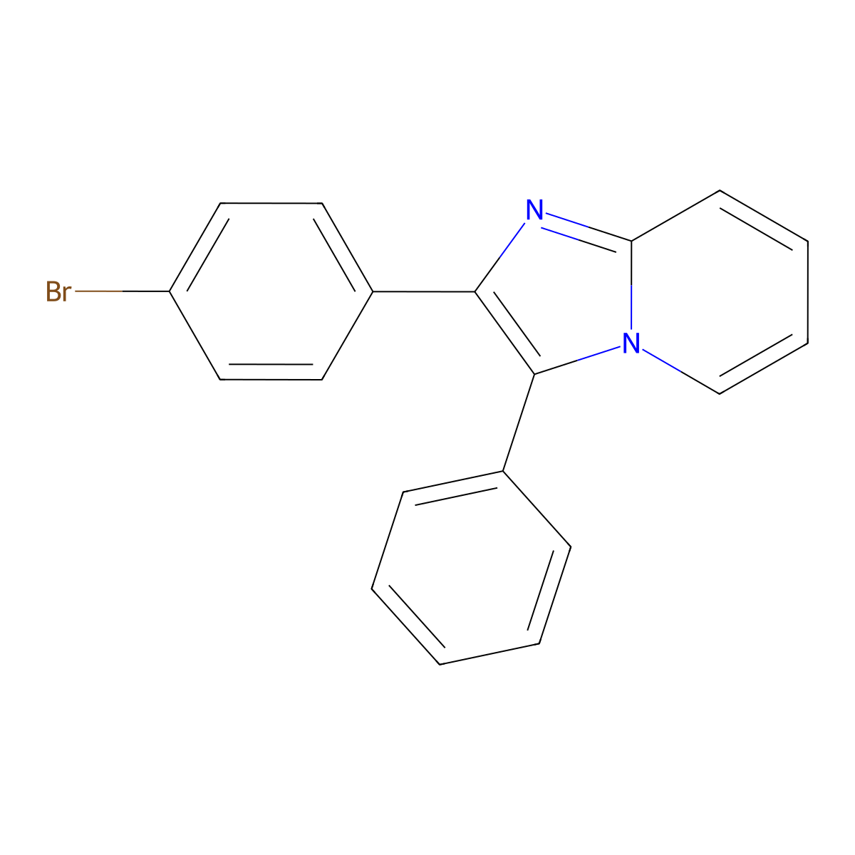 2-(4-Bromophenyl)-3-phenylimidazo[1,2-a]pyridine molecular structure, CAS 1027074-52-7