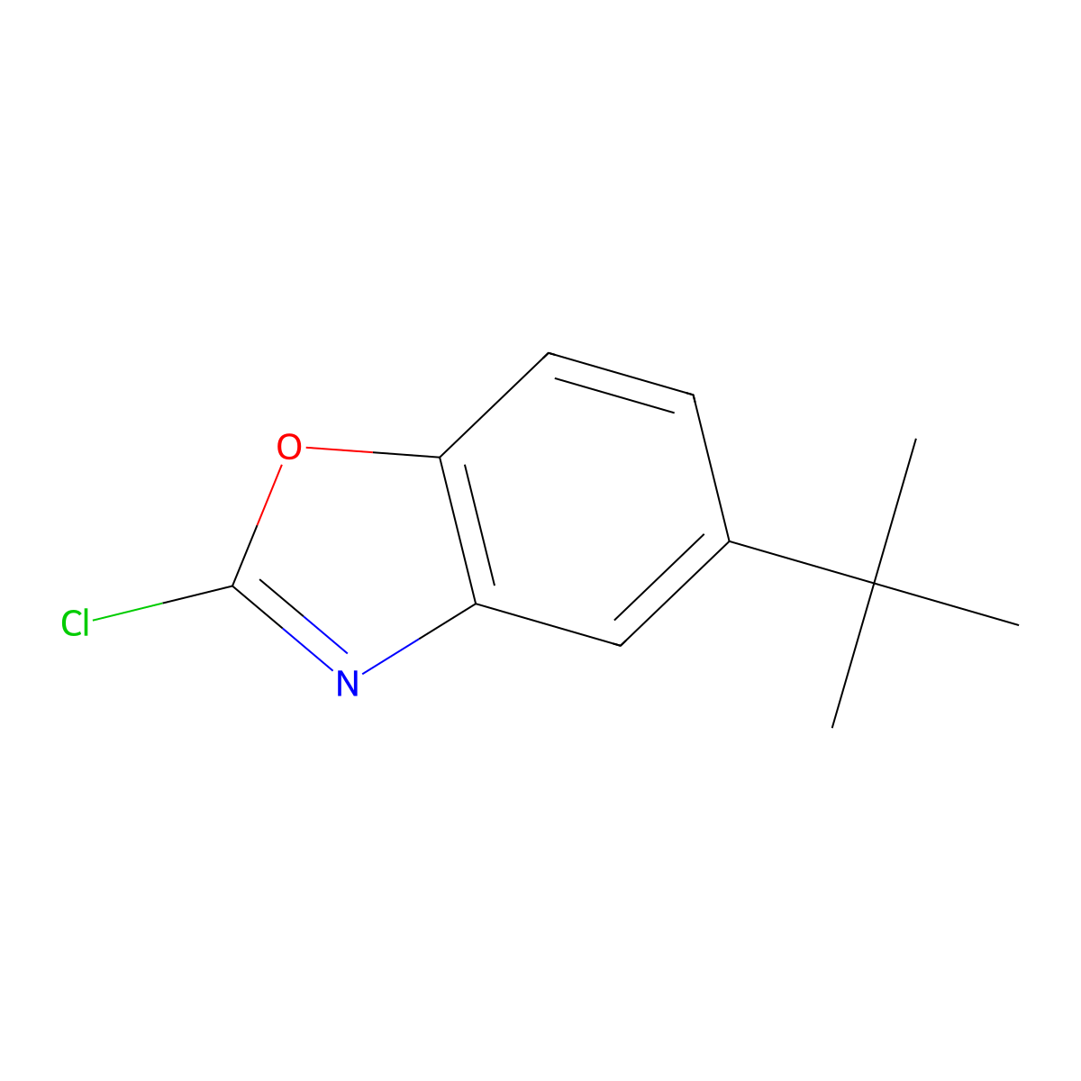 5-Tert-butyl-2-chloro-1,3-benzoxazole molecular structure, CAS 1027076-19-2