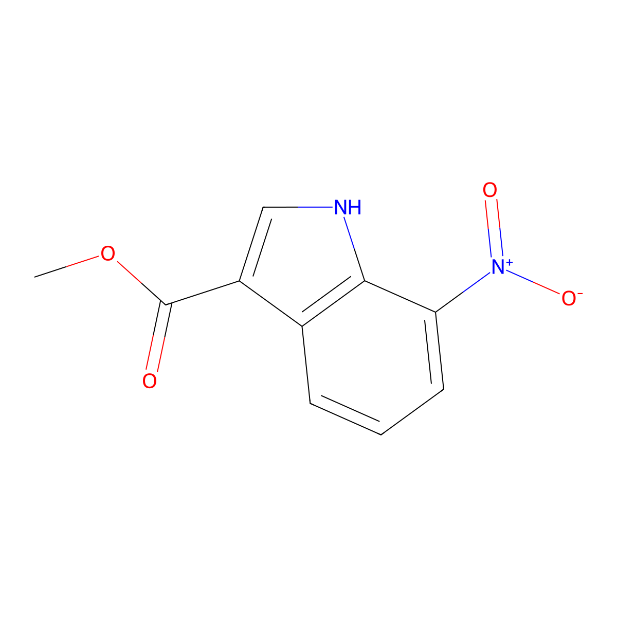Methyl 7-nitro-1H-indole-3-carboxylate molecular structure, CAS 1027081-37-3