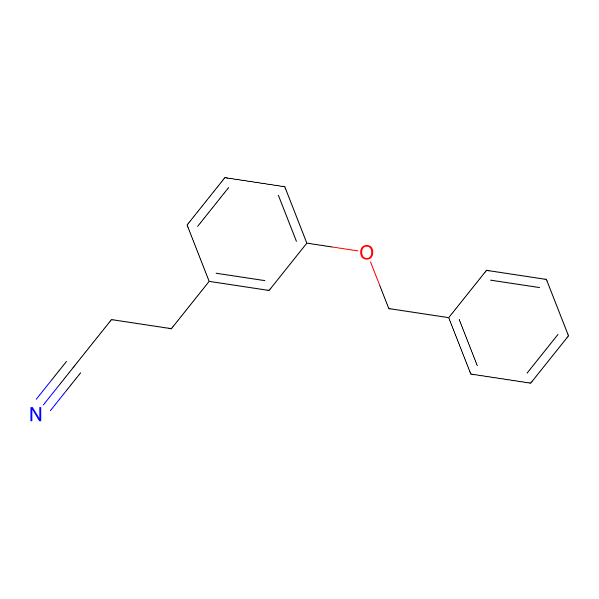 3-[3-(Benzyloxy)phenyl]propanenitrile molecular structure, CAS 1027082-48-9
