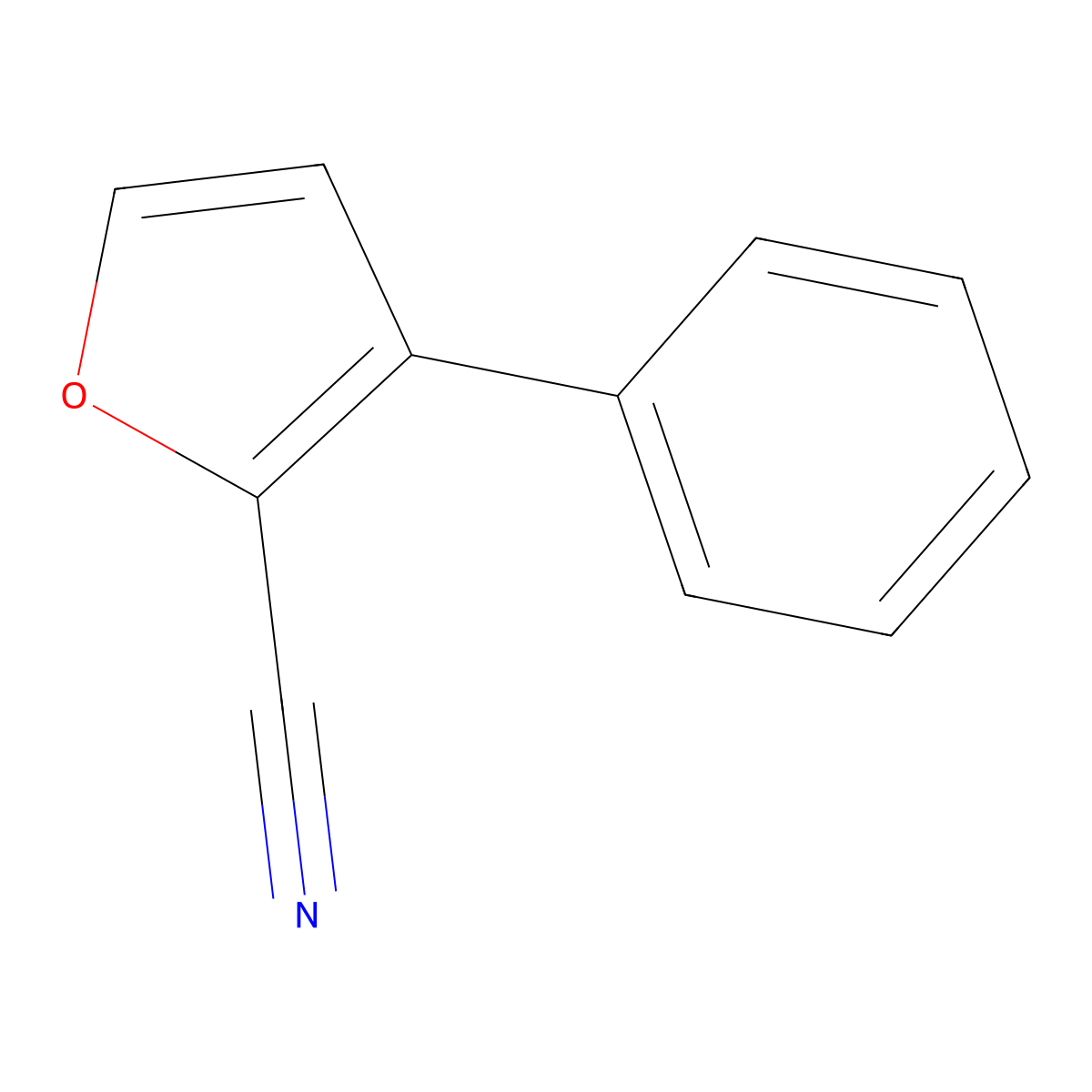 3-Phenylfuran-2-carbonitrile molecular structure, CAS 1027085-03-5