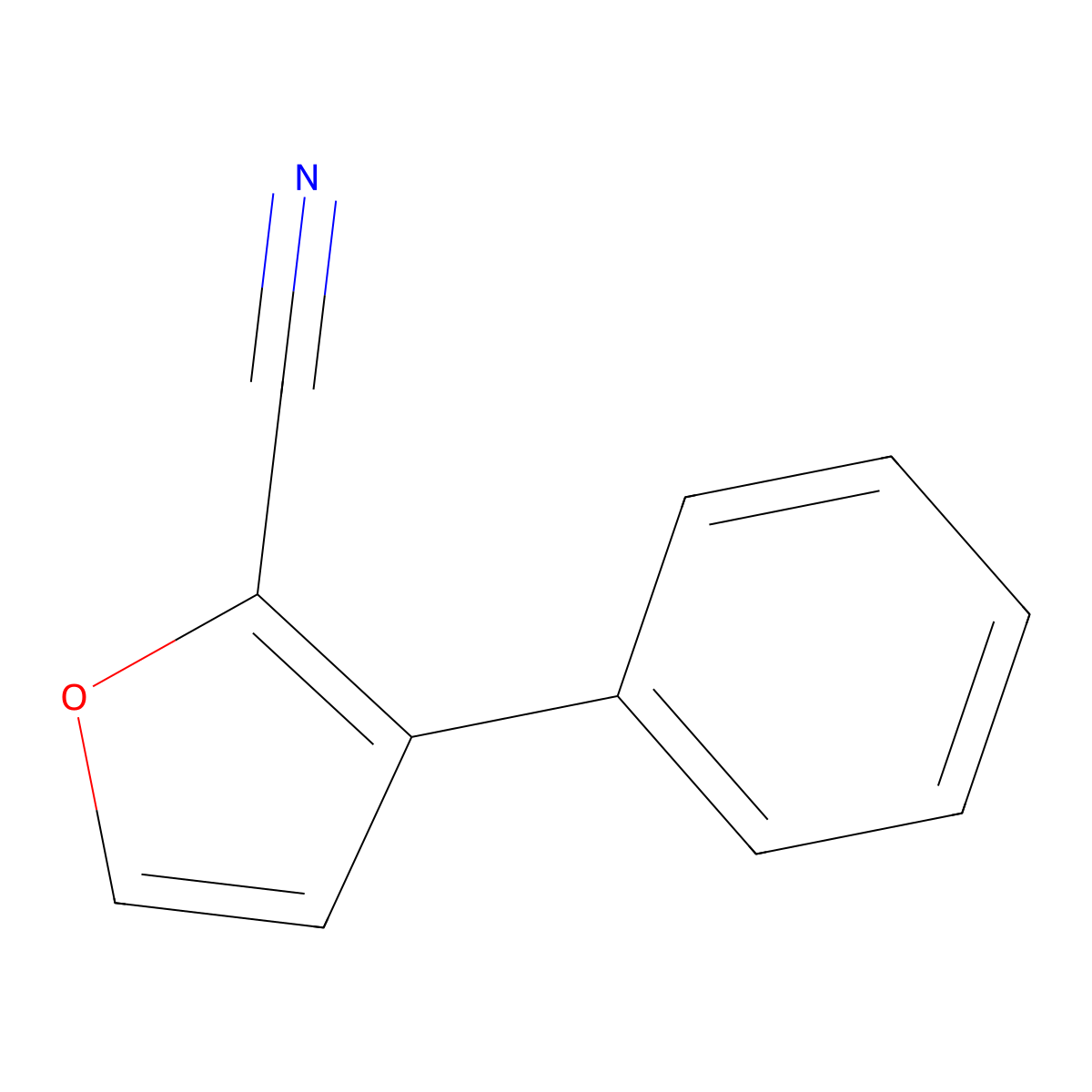 3-Phenylfuran-2-carbonitrile molecular structure, CAS 1027085-03-5