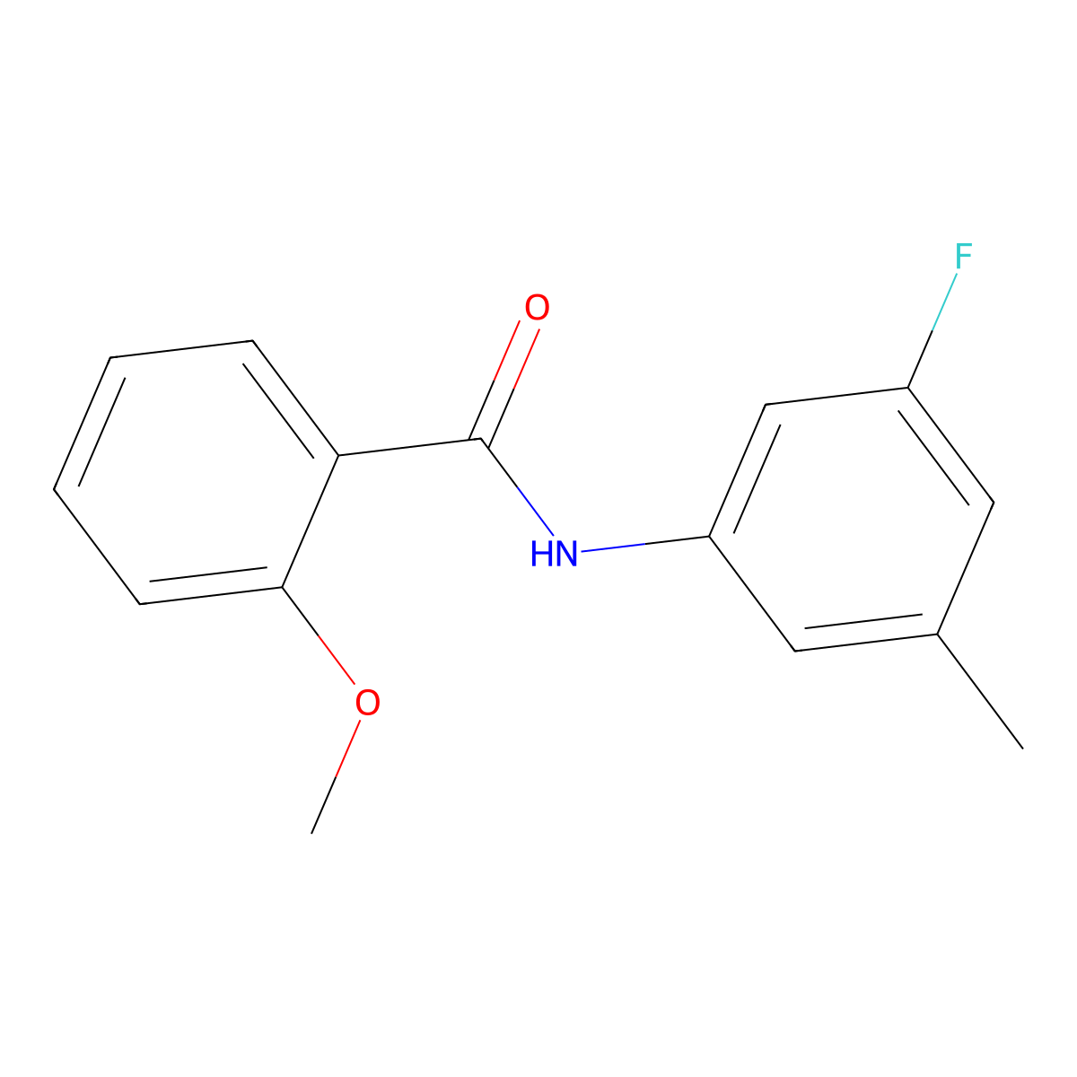 N-(3-fluoro-5-methylphenyl)-2-methoxybenzamide molecular structure, CAS 1027086-08-3