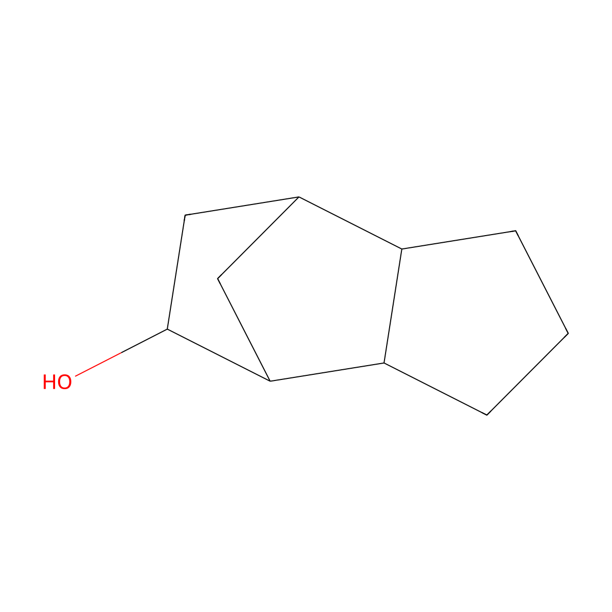 (3aalpha,4alpha,5alpha,7alpha,7aalpha)-Octahydro-4,7-methano-1H-inden-5-ol molecular structure, CAS 10271-45-1