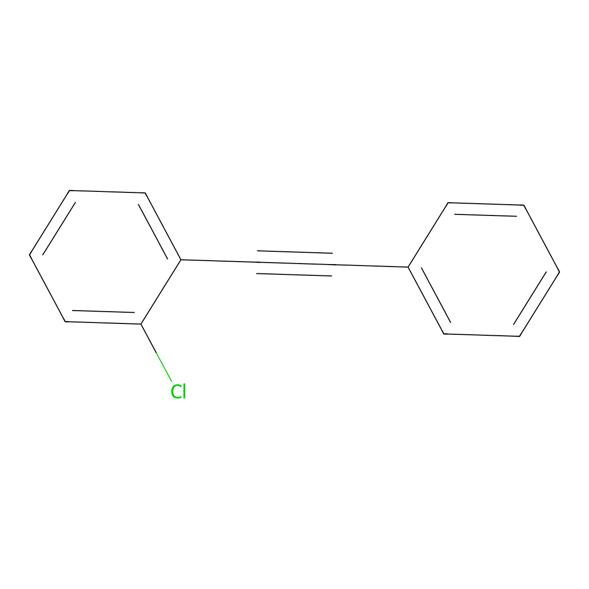 1-Chloro-2-(phenylethynyl)benzene molecular structure, CAS 10271-57-5