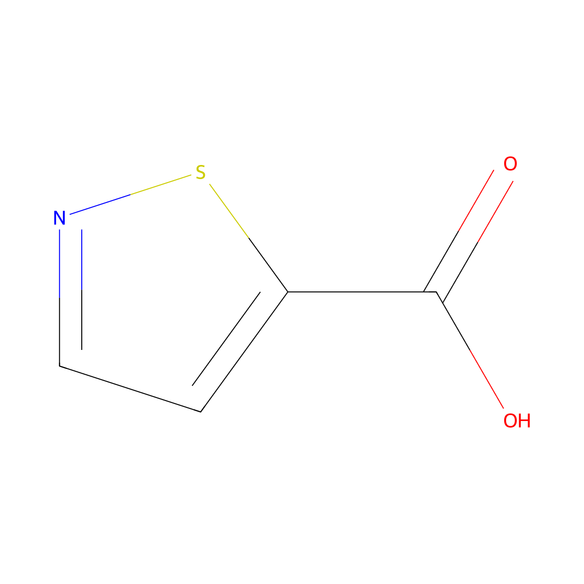 Isothiazole-5-carboxylic acid molecular structure, CAS 10271-85-9