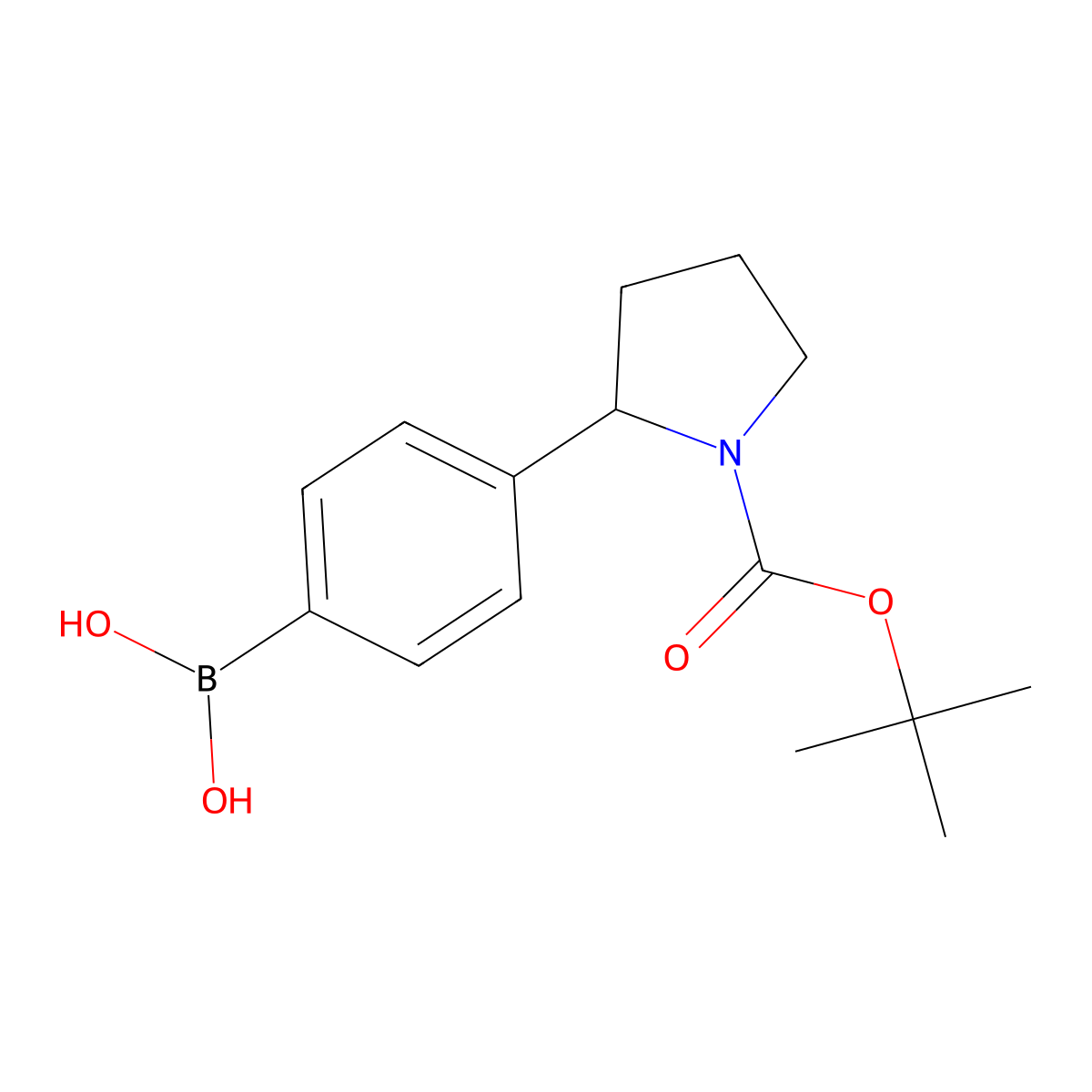 4-(1-Boc-pyrrolidin-2-yl)benzeneboronic acid molecular structure, CAS 1027103-15-6