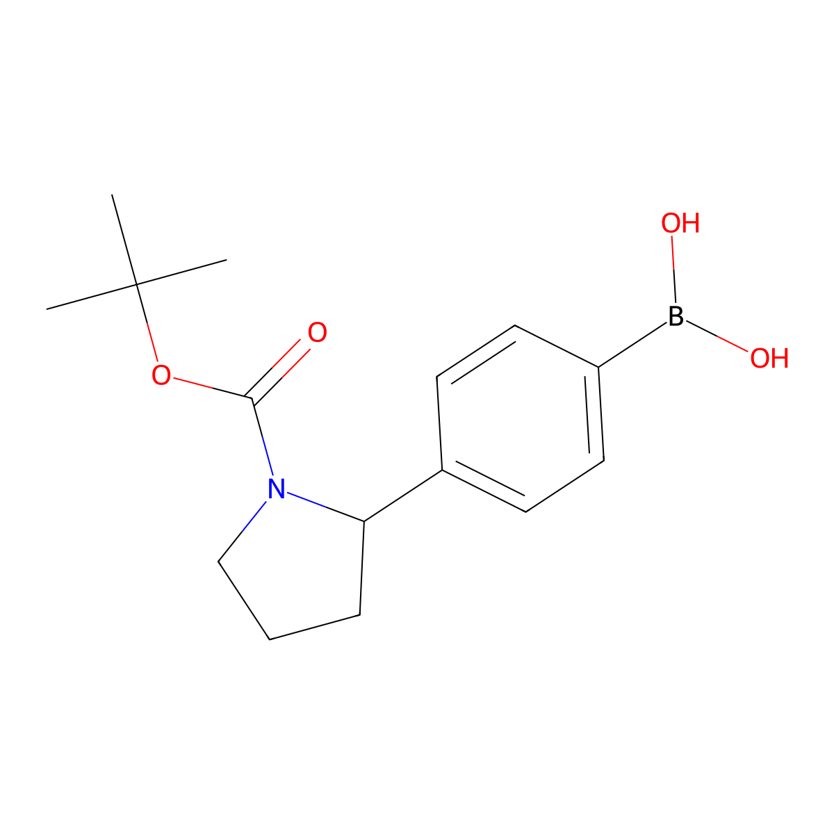4-(1-Boc-pyrrolidin-2-yl)benzeneboronic acid molecular structure, CAS 1027103-15-6