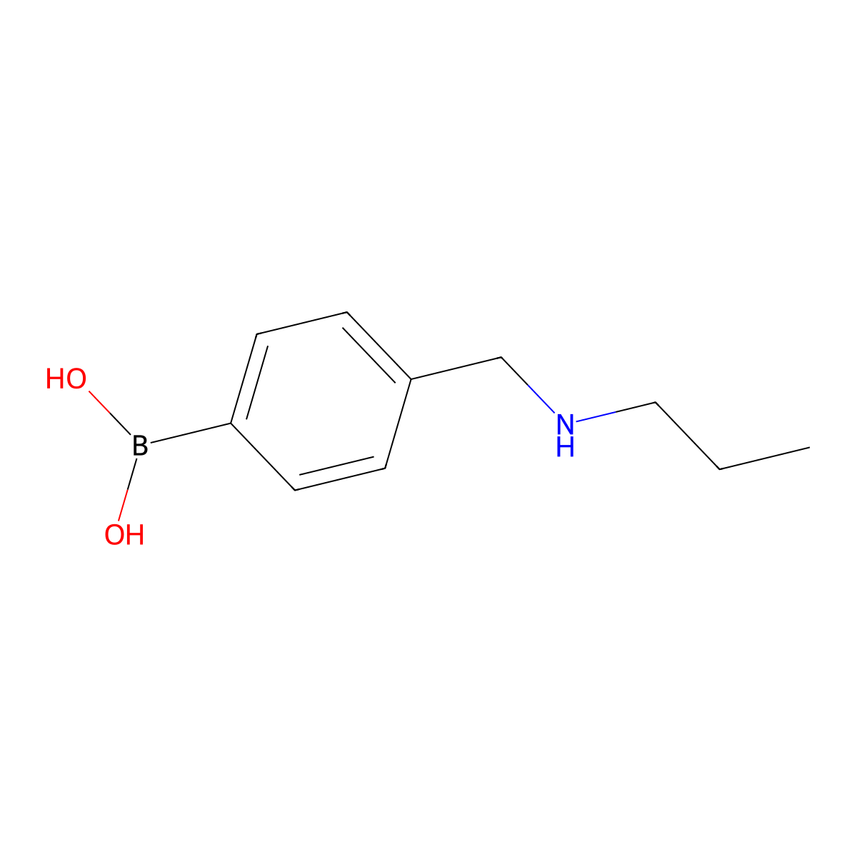 4-Propylaminomethylphenylboronic acid molecular structure, CAS 102712-19-6