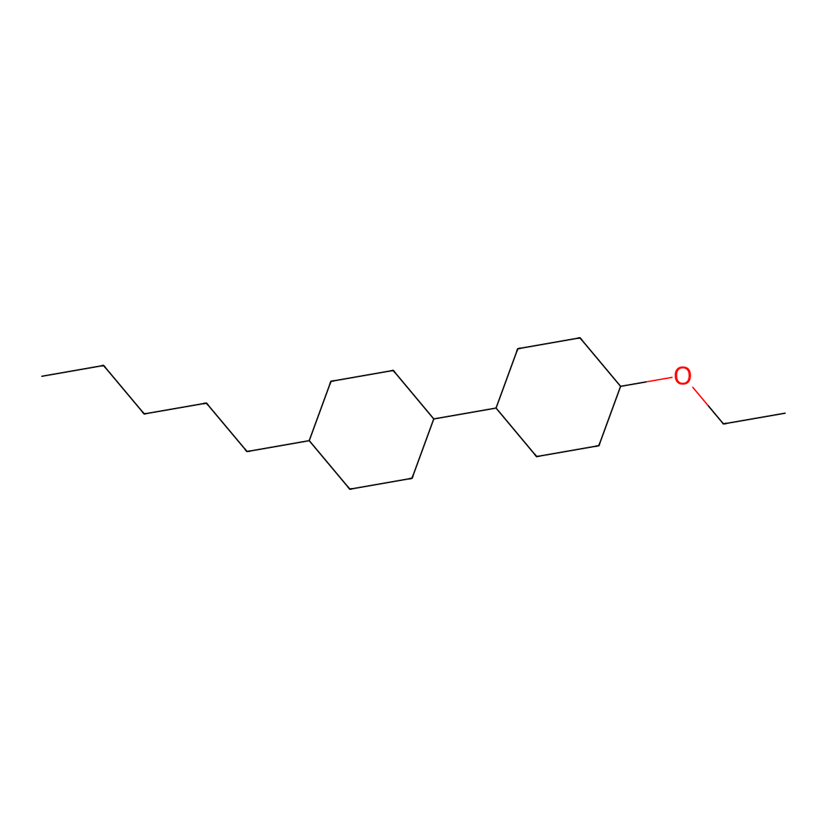 1-Ethoxy-4-(4-pentylcyclohexyl)cyclohexane molecular structure, CAS 102714-96-5