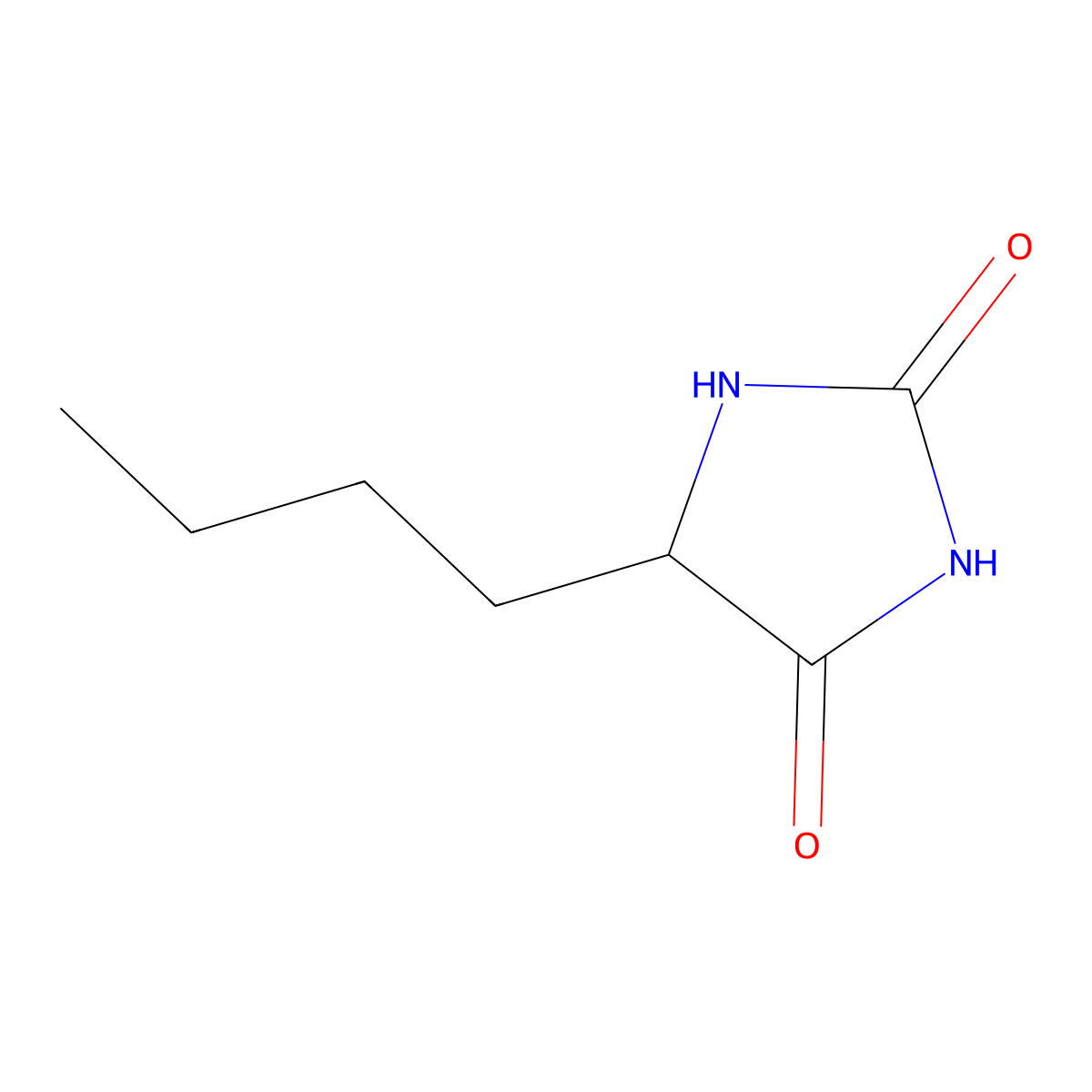5-Butylimidazolidine-2,4-dione molecular structure, CAS 102716-78-9