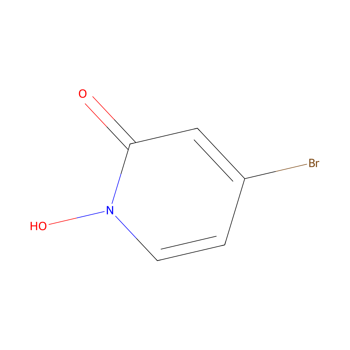 2(1H)-Pyridinone, 4-bromo-1-hydroxy- molecular structure, CAS 1027169-94-3