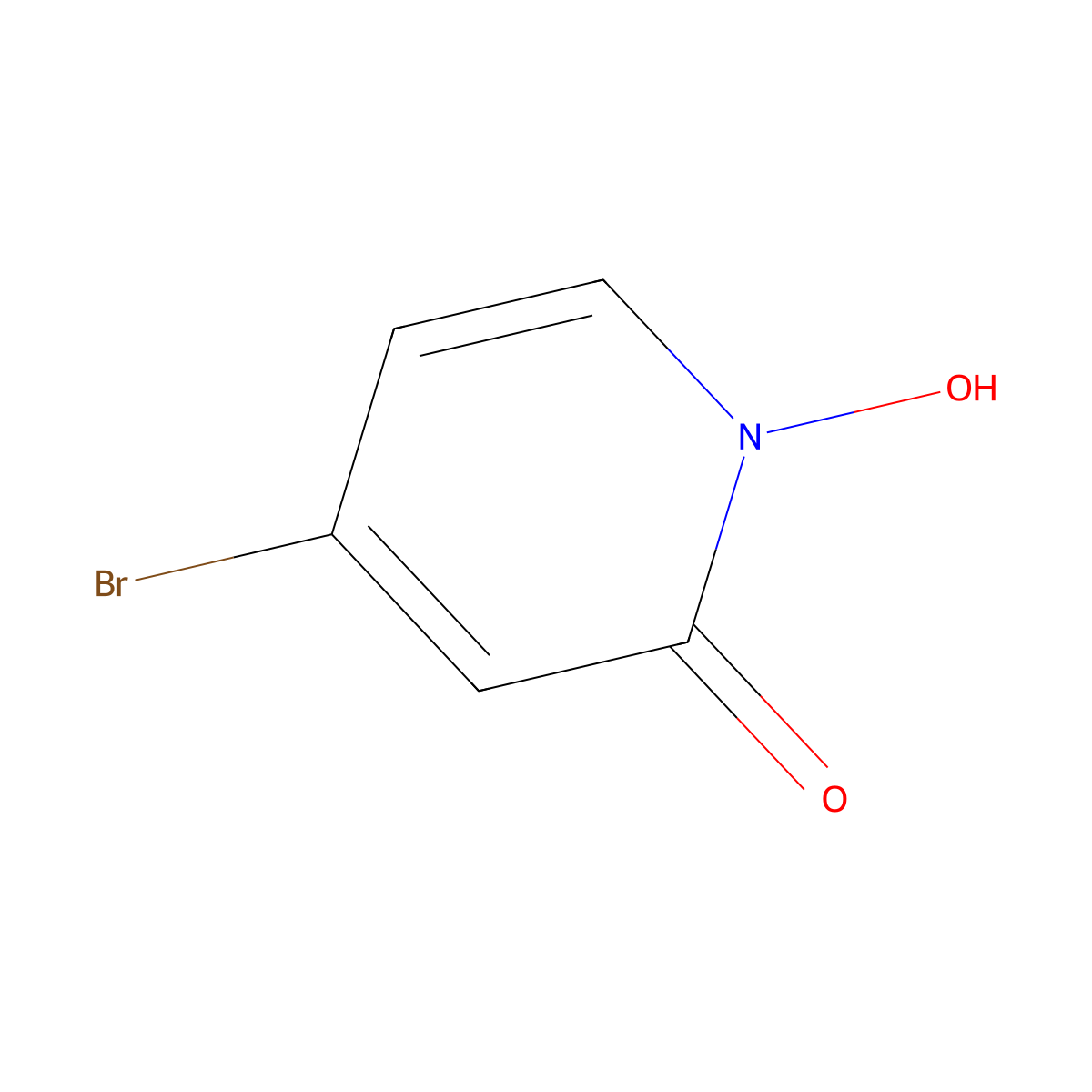 2(1H)-Pyridinone, 4-bromo-1-hydroxy- molecular structure, CAS 1027169-94-3