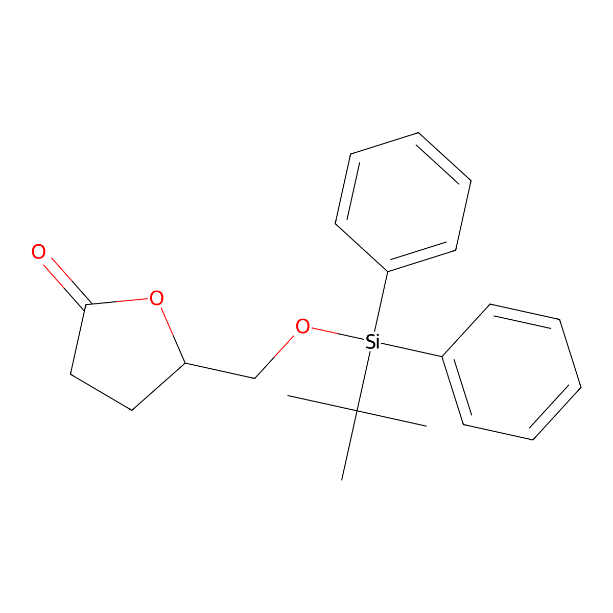 (S)-5-(((tert-Butyldiphenylsilyl)oxy)methyl)dihydrofuran-2(3H)-one molecular structure, CAS 102717-29-3