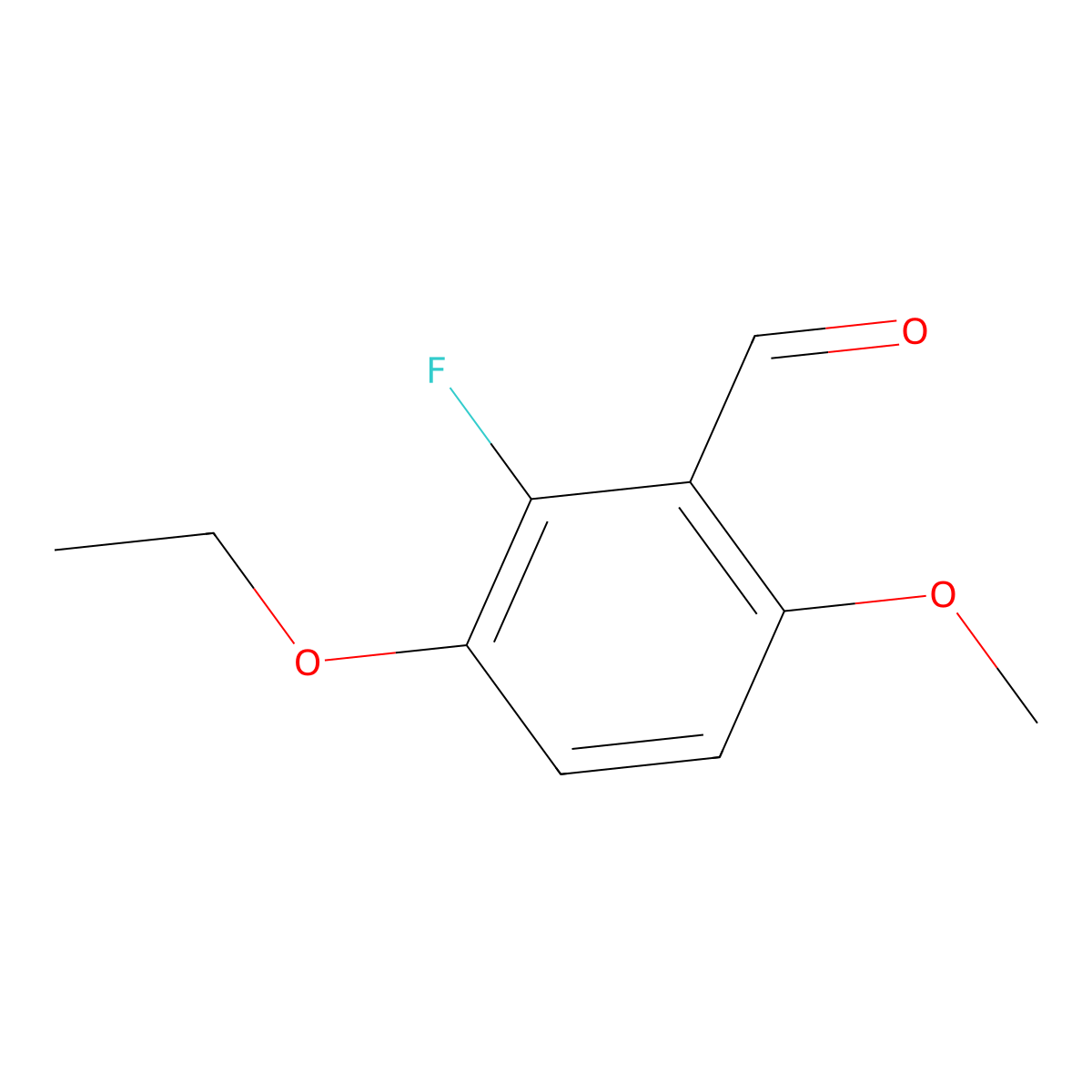 3-Ethoxy-2-fluoro-6-methoxybenzaldehyde molecular structure, CAS 1027198-33-9