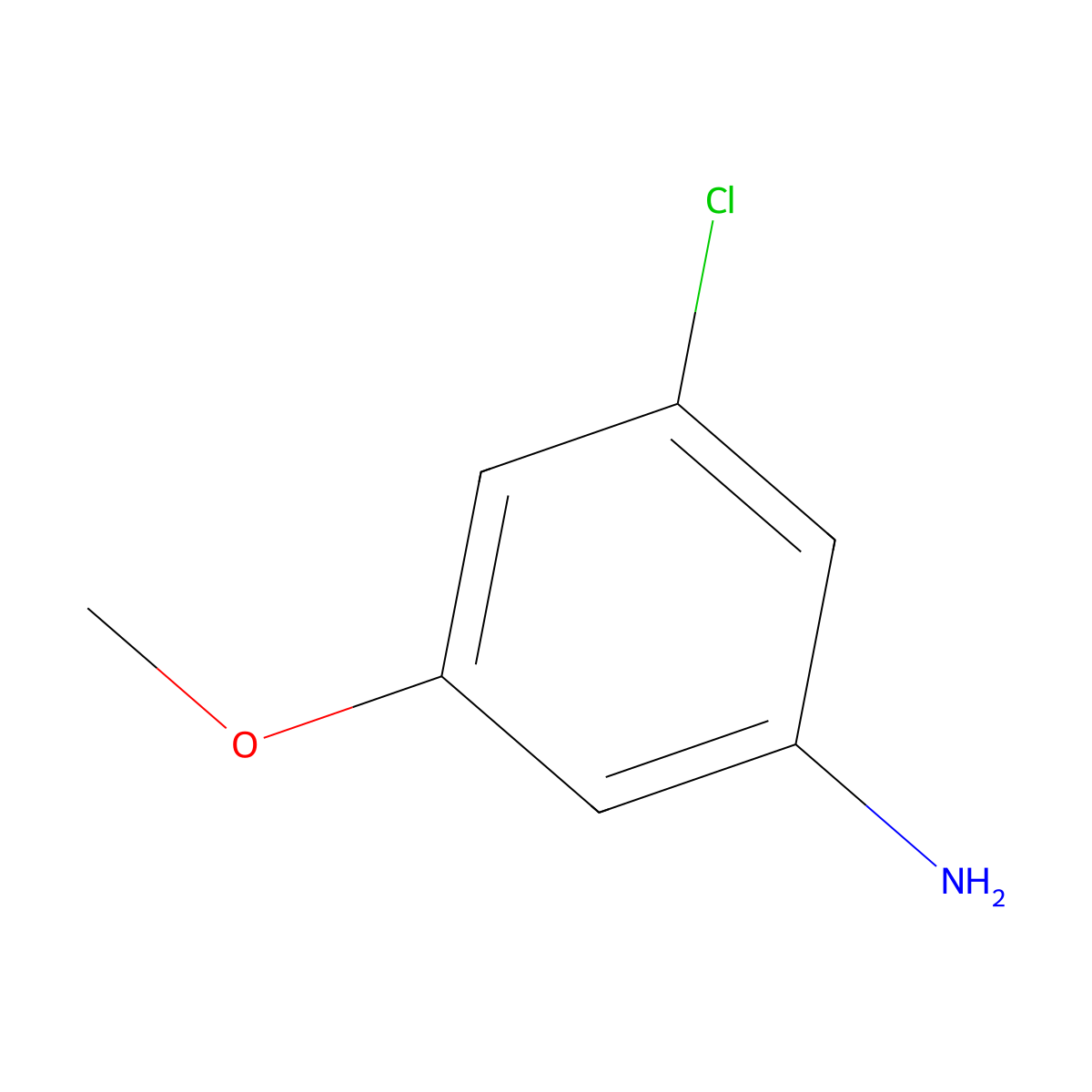 3-Chloro-5-methoxyaniline molecular structure, CAS 10272-06-7