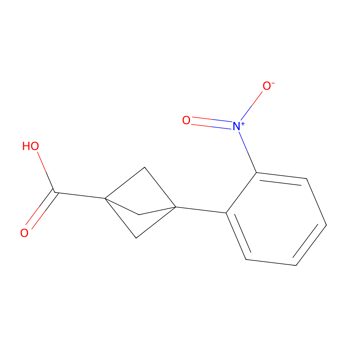 3-(2-Nitrophenyl)bicyclo[1.1.1]pentane-1-carboxylic acid molecular structure, CAS 1027205-86-2