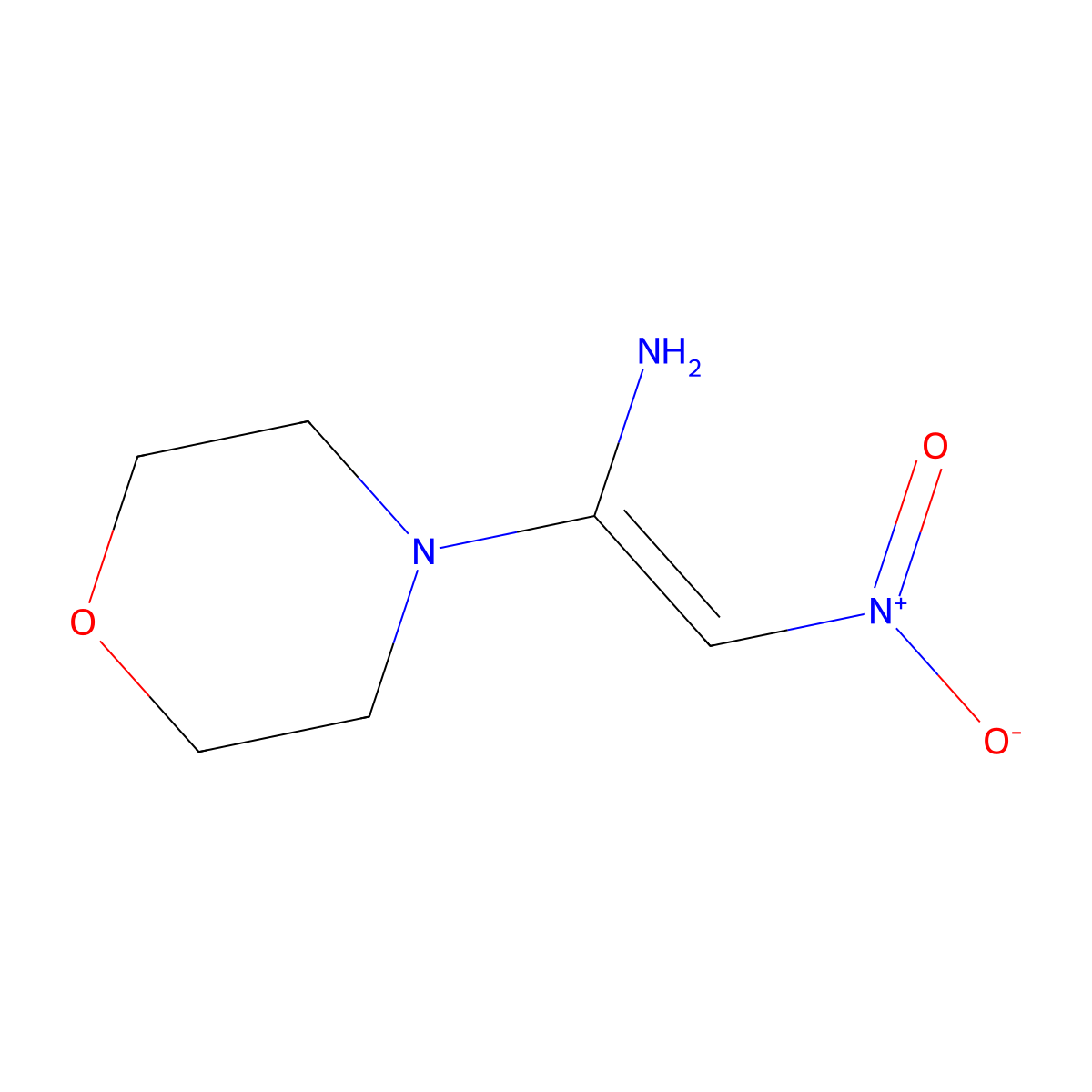 1-(Morpholin-4-yl)-2-nitroethen-1-amine molecular structure, CAS 102721-72-2