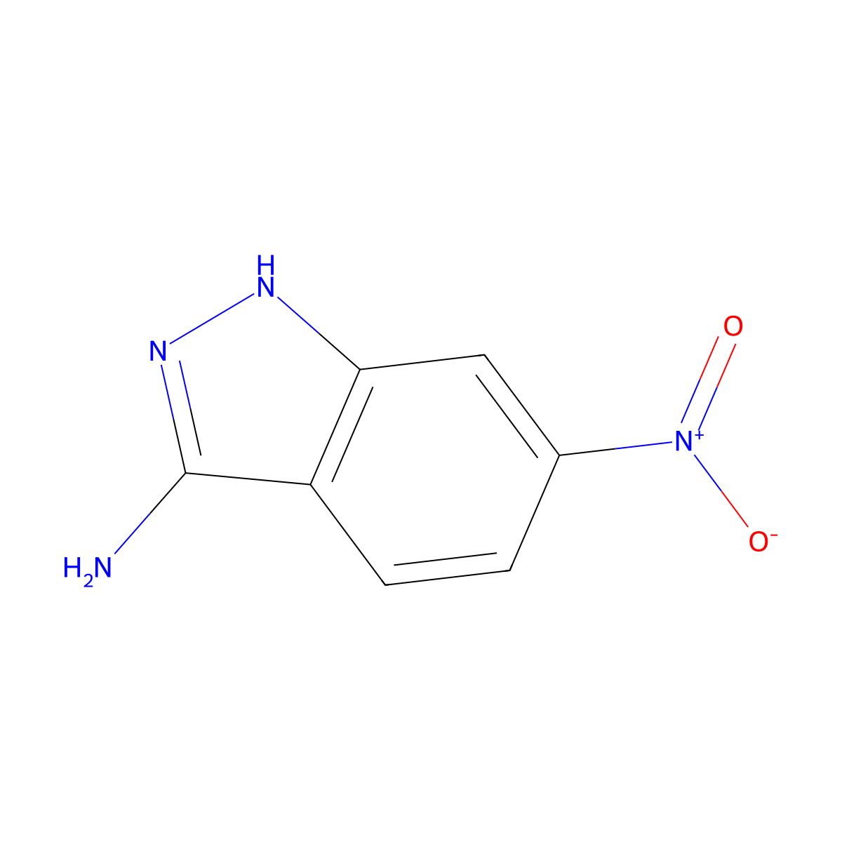 6-Nitro-1H-indazol-3-amine molecular structure, CAS 1027259-01-3